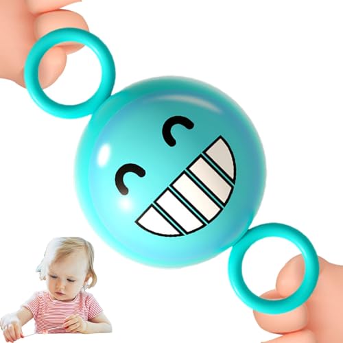 Ball an einer Schnur,Ball mit befestigter Schnur für Kinder - Leuchtbälle für Handübungen | Schwungrad-Spin-Fidget-Spielzeug, flexibler blinkender Gyro-Ball, lustiger Seil-Schwungrad-Spinner für Kinde von Generisch