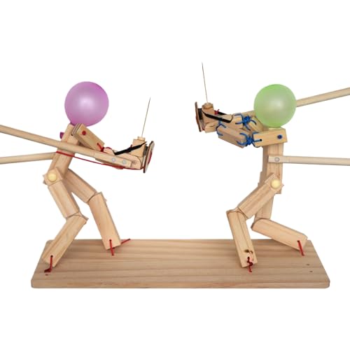 Ballon Fechten Spiel, Holz Fechten Puppen Ballon, Ballon Holz Mann Schlacht, 2 Spieler Wood Wars Spiel, Ballon Kampfspiel, Fechten Puppenspiel von Generisch