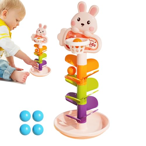 Ballturm | Interaktives Spielzeug mit Bahn für fallende und stapelbare Bälle - Interaktives Lernspiel Vorschullernspiel für Zuhause und Reisen Ballturm | Interaktives Spielzeug mit Bahn für fallende und stapelbare Bälle - Interaktives Lernspiel Vorschullernspiel für Zuhause und Reisen von Generisch