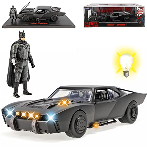 alles-meine.de GmbH Batma. & Batmobil. mit LED Licht und Figur 1/18 Jada Modell Auto von alles-meine.de GmbH