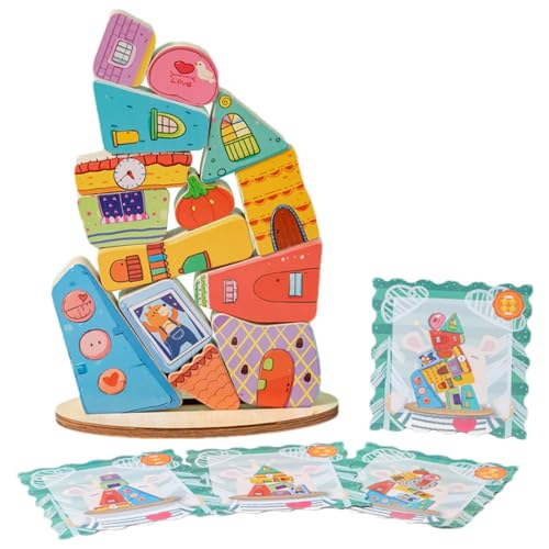 Bausteine, Stapelbausteine, Bausteine für Kinder, Spielzeugbausteine, Stapelbausteine, Gleichgewichtsspielzeug für Mädchen - Buntes Bausteinspiel für Zuhause, von Generisch