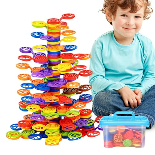 Bausteine ​​Stapelspielzeug, Blockstapelspielzeug | Blöcke Spielzeug Building Tree Balance Game - Unterhaltsame Vorschulaktivitäten, pädagogische Lernspielset für Geburtstag, Kinder, und Mädchen über von Generisch