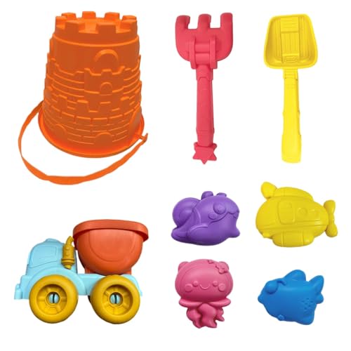 Beach Toy Set, Bucket and Spade Kit, Portable Sandbox Supplies, Fun Design Sturdy Material Easy to Carry Family Activity Safe for Kids, 8.07x8.86x7.48 Inches Beach Toy Set, Bucket and Spade Kit, Portable Sandbox Supplies, Fun Design Sturdy Material Easy to Carry Family Activity Safe for Kids, 8.07x8.86x7.48 Inches von Generisch