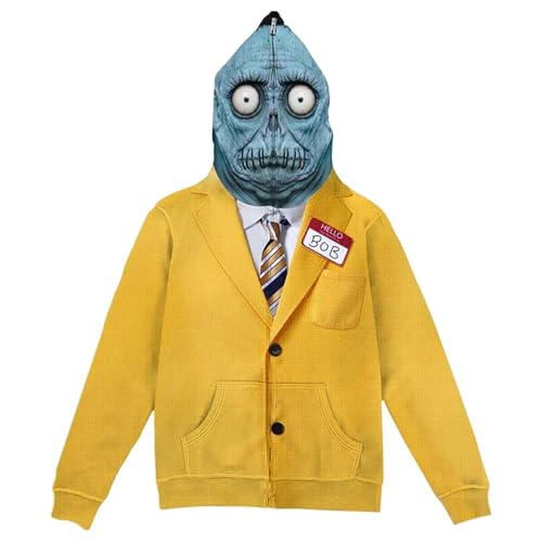 Bee-tlejuice Bob Kostüm Kinder Erwachsene, Beetlejuice2 Bob-Shrinker Hoodie Kostüm, Gelbes Oberteile Halloween Karneval Cosplay Outfits von Generisch