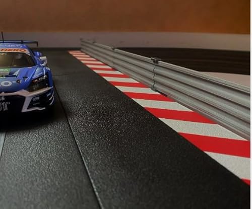 Begrenzung Fangzaun Zaun Leitplanke kompatibel für Carrera 124 132 Uni, Ninco, Scalextric (10m) von Generisch