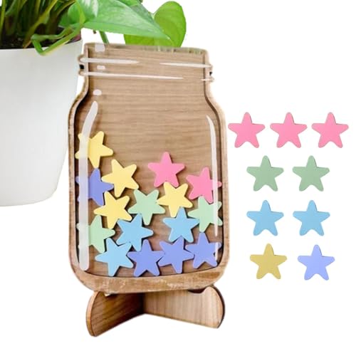 Belohnung Jar Mit Star Token - Belohnungsglas Für Kinder, Star Belohnung Jar Für Gutes Benehmen, Kindergärtner Motivationswerkzeug Für Heimschule Für Kleinkind Töpfchen Täglich Training Belohnung Jar Mit Star Token - Belohnungsglas Für Kinder, Star Belohnung Jar Für Gutes Benehmen, Kindergärtner Motivationswerkzeug Für Heimschule Für Kleinkind Töpfchen Täglich Training von Generisch