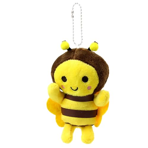 Bienen-Kuscheltier-Puppen-Anhänger,Bienen-Kuscheltier-Spielzeug - Tiere Biene Plüschtier Anhänger - Weiche Plüschfigur mit kleinem Bienenanhänger, Plüschbienenspielzeug für Schultasche, Autoinnenraum, von Generisch