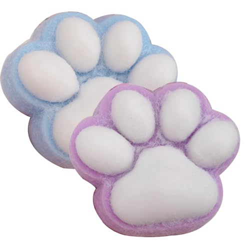 Big Cat Paw Squishy, 5 Inch Squishy Cat Paw, Giant Cat Paw Squishy Jumbo, Handmade Squishy Big Cat Paw Silicone Squeeze Toys for Stress Relief, Giant Paw Squishy for Kids Adults (Purple+Blue) von Generisch