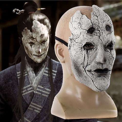 Black Myth for Wukong Mask Quetzalcoatl Face Shield Funny Monkey Headgear Halloween Game Cos Props Black Cosplay Mi Daoren Mask Adult Full Face Halloween Costume Mask Game Peripherals von Generisch