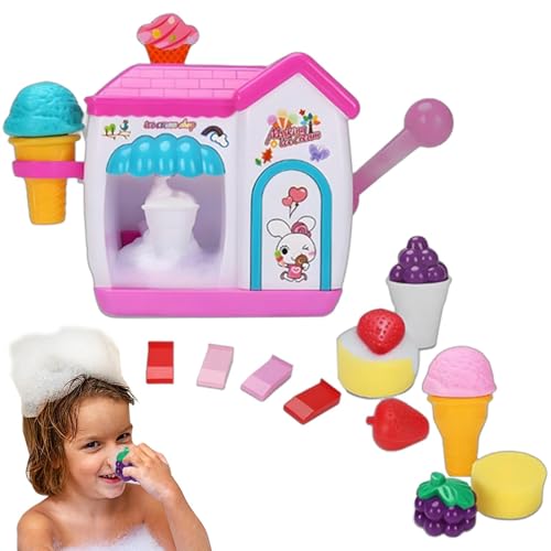 Blasen-Maschinengebläse für Badewanne, Schaum-Badespielzeug - Buntes Badespielzeug und Schaummacher,Pretend Cake Play Set Safe Bubble Maker Spaß für Kinder Mädchen von Generisch