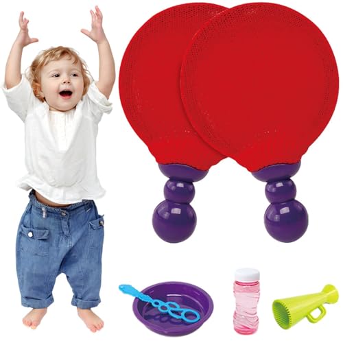 Blasenspielzeug - Blasenmacher für Kinder - Interaktive Eltern-Kind-Blasenmaschinen im Tischtennis-Design, lustiger Blasenmacher mit Tablett von Generisch