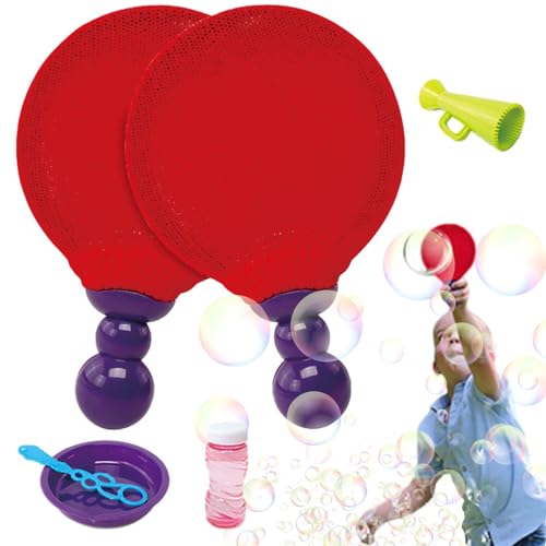 Blasenspielzeug für Kinder,Blasenmacher - Interaktive Eltern-Kind-Blasenmaschinen im Tischtennis-Design, lustiger Blasenmacher mit Tablett von Generisch