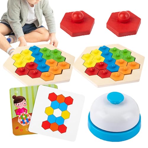 Blocks-Puzzlespiele, Holzpuzzle-Brettspiel | Logisches Denk-Kampfrätsel | Reisespiel, tragbares pädagogisches Denksport-Brettspielzeug für Kinder von Generisch