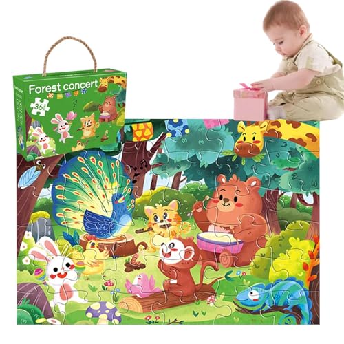 Bodenpuzzle für Mädchen, Meerestiere-Puzzle,36-teilige lustige Lernspielzeug-Puzzles - Frühpädagogisches Lernspielzeug für Kinder ab 3 Jahren, Mädchen, Kleinkinder für Zuhause, Schule, Outdoor von Generisch