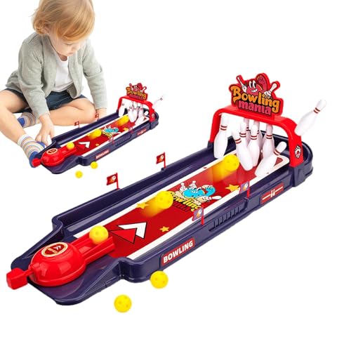 Bowling Set, Funny Desk Decor Bowling Game, Bowling Game Office Desk Toys, Table Games, Small Bowling Set Table Games, Compact Entertainment for Kids and von Generisch