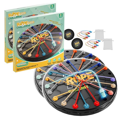 Brainy Knots Rope Untangling Tisch Strategie Brettspiel, Logik-Puzzle-Brettspiel, Familienspiele für Kinder und Erwachsene, Rope Knots Untangle Stack Sorting Toy Für jungens Und Mädchen (2SET) von Generisch