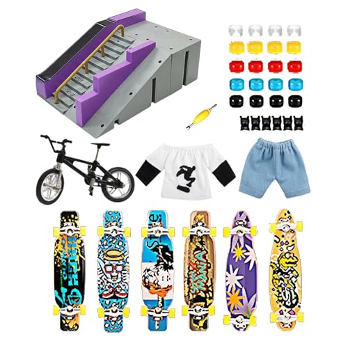 Brett Fingerspielzeug - Skate Park Kit Skateboards Swing Board Fingerspielzeug,Fingerspielzeug Hand-Skateboard-Partygeschenke, kreative Geburtstag von Generisch