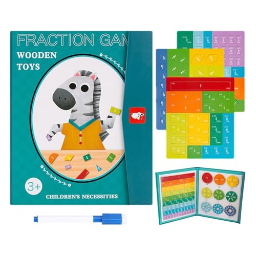 Bruchkacheln Manipulative, Magnetische Bruchkreise,Lernressource Für Brüche, Mathematik, Manipulativ | Fesselndes Mathe-Spiel, Interaktiver- Magnetzähler, Farbenfrohe Mathe-Lehrmittel von Generisch