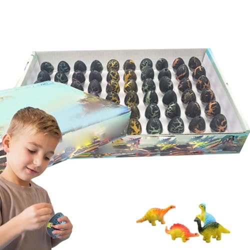 Bruteier für Kinder,Brut-Dinosaurier-Eier - 60x schlüpfbare Eier schlüpfen im Wasser - Eierschlüpfspielzeug, Dinosauriereier mit Dinosauriern im Inneren, Züchten Sie einen Dinosaurier für Kinder, Mädc von Generisch