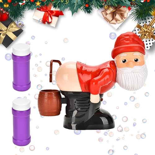 Bubble Blowing Santa | Santa Bubble Blower | Naughty Gnomes Bubble Machine | Automatic Bubble Blower | Bubble Blowing Versatile Holiday Decor ABS for Outdoor & Indoor Activity von Generisch