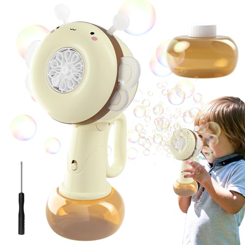 Bubble Machine – Blower Per, rotierendes Strandspielzeug | Tragbares batteriebetriebenes Blasen-Spielzeug mit LED-Lichtern, farbenfrohes Partyzubehör, rotierendes Rasenspielzeug für den Außenbereich Bubble Machine – Blower Per, rotierendes Strandspielzeug | Tragbares batteriebetriebenes Blasen-Spielzeug mit LED-Lichtern, farbenfrohes Partyzubehör, rotierendes Rasenspielzeug für den Außenbereich von Generisch