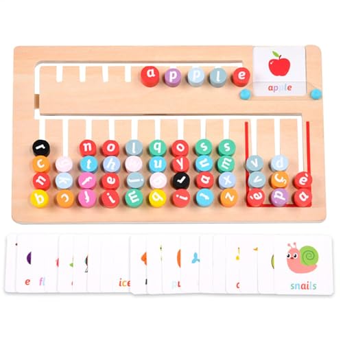 Buchstaben-Matching-Spiel,Matching-Buchstaben-Spiel | Buchstaben-Rechtschreibtafel,Holz-Buchstaben-Lern-Puzzle-Brett, passendes Puzzle-Spiel, pädagogisches Lernspielzeug für Kinder im Alter von 3–6 Ja von Generisch