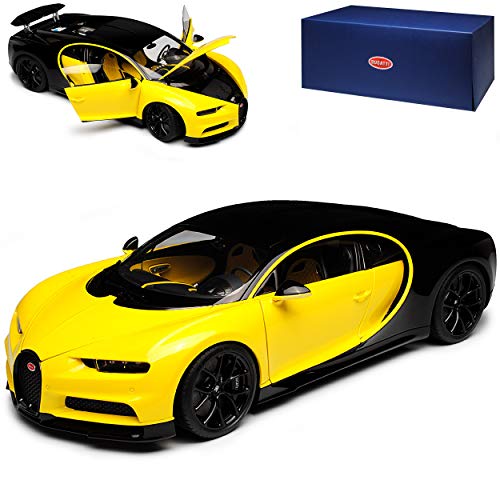 Bugatti Chiron Coupe Gelb mit Schwarz Ab 2016 70994 1/18 AutoArt Modell Auto von Generisch