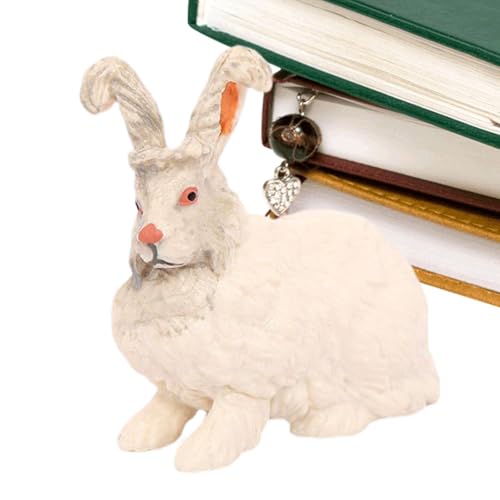 Bunny Figur, Kaninchenfigur, Realistische Bunny Cupcake Toppers süße Party -Gefälligkeiten, Home Desk Dekorationen, Bildungsspielzeug für Kinderbücher, Schreibtische und Zimmer für Kinderbücher, Schre von Generisch