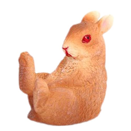 Bunny Figur, Kaninchenfigur - Süße realistische Bunny Cupcake Toppers - Home Desk Dekorationen, Bildungsspielzeug für Kinderbücher, Schreibtische und Zimmer für Kinderbücher, Schreibtische und Zimmer von Generisch