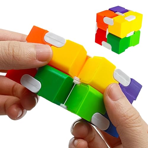 Bunter Würfel, Regenbogenblöcke - Pädagogische Puzzle-Würfel, Partygeschenke und Reisespielzeug - Denksportaufgaben, Würfelpuzzle-Spielzeug für Erwachsene, innovativ für Würfelliebhaber und Familien von Generisch