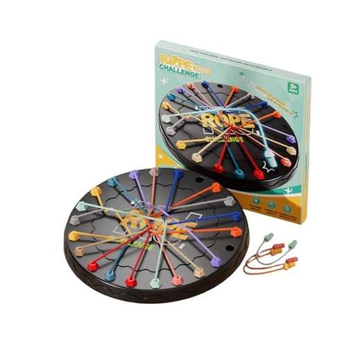 Buntes Knots Rope Untangling Strategie-Brettspiel,Tisch Twisted Rope Puzzle-Spiel,Logik-Puzzle-Brettspiel für Kinder und Erwachsene Familienspiele Lustiges Reisespiel von Generisch