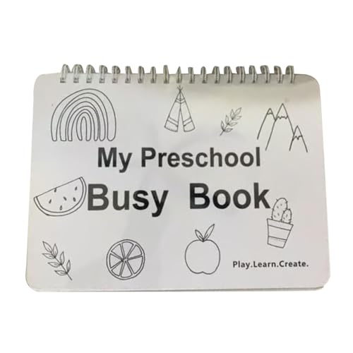 Busy Book for | Educational Activity Binder with Sensory Travel Toys | Peel and Stick Learning for Boys & Girls Aged 3-5, Educational Busy Book for Preschoolers von Generisch