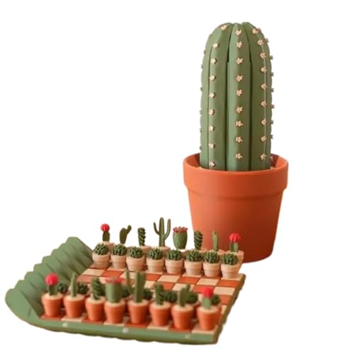 Cactus Schach Set, 32 Stück Roll Up Cactus Schalte Für Kinder Erwachsene, Traditionelles Cacti Schach Brettspiel Mit Aufbewahrungstopf, Niedliche Succulents Plant Cacti Travel Chess Strategiespiel Cactus Schach Set, 32 Stück Roll Up Cactus Schalte Für Kinder Erwachsene, Traditionelles Cacti Schach Brettspiel Mit Aufbewahrungstopf, Niedliche Succulents Plant Cacti Travel Chess Strategiespiel von Generisch