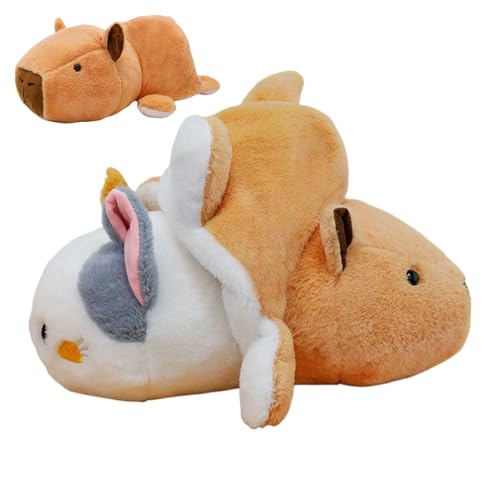 Capybara Plüschkissen, Capybara Stofftier | Kuscheltiere für Mädchen | Reversible Katze süßes Stofftier, Plüschpuppe Stofftier, doppelseitig für Kinder Erwachsene Geburtstag von Generisch