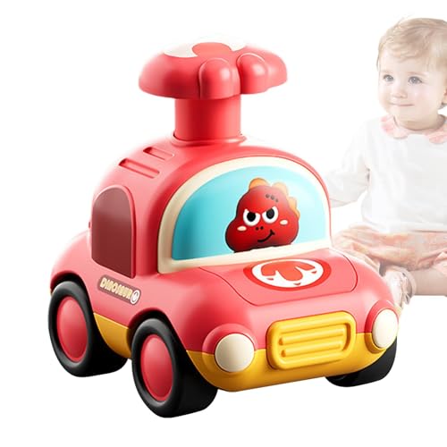 Cartoon Push Car, Push and Go Car, Kids Push Car Toy with Sound, Press and Go Dinosaur Vehicle Toy, 2.62x3.83x3.49 Inches Dinosaur Push Car Toy with Sound Effects for Toddler & Playtime von Generisch