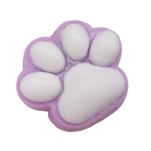 Cat Paw Squishy, 5 Inch Cat Paw Giant Paw Squishy Fidget Toys, Handmade Squishy Big Cat Paw Silicone Squeeze Toys, Silicone Squeeze Toys for Stress Relief (Purple) von Generisch