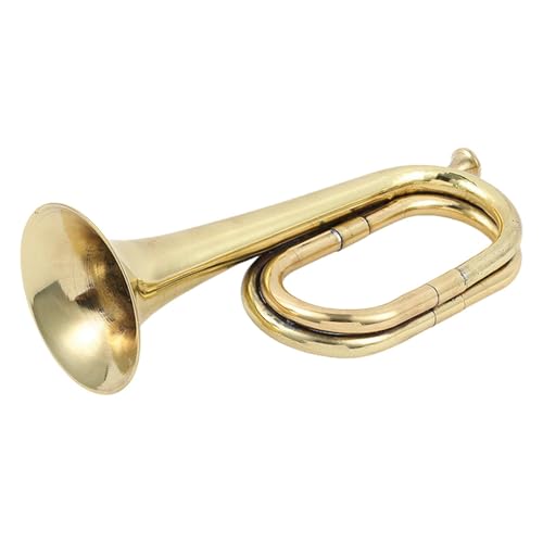 Cavalry Trumpet Brass, Brass Instrument Taps Bugle, Gold Toy Trumpet, Band Musical Instrument, Orchestra Bugle Brass, Lightweight Cavalry Trumpet, Stylish Brass Bugle, Gold Finish Trumpet, von Generisch