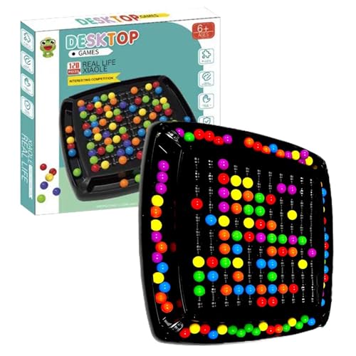 Chessboard Game, Rainbow Ball Elimination Game, Tabletop Strategy Game, Interactive Matching Game, Fun Supplies, Fun Table Game, Home Games for Family and Friends von Generisch