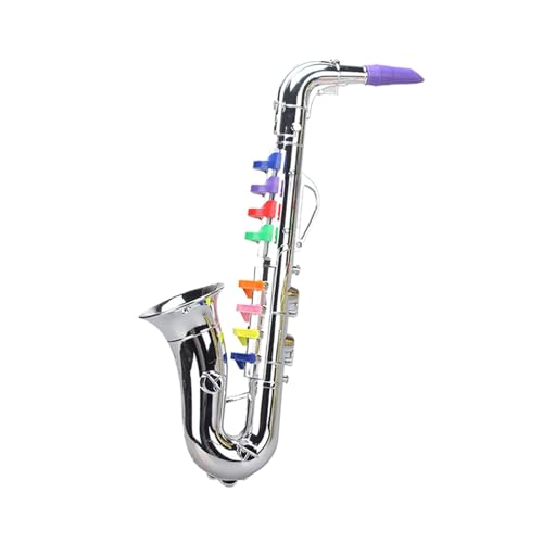 Children Saxophone Toy, Toy Saxophone Prop, Toy Saxophone, Musical Wind Instruments 8 Rhythms Saxophone Trumpet Performance Prop and Simulation Educational Instrument Model for Beginners Boys & Girls von Generisch