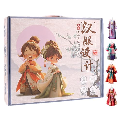 Chinesische Hanfu-Puppe mit Kugelgelenken, Prinzessinnen-Anziehspielzeug,Kulturelle Bildung Umhang Puppe Kostüm Puppe Interaktives Design - Langlebige Puppenkleidung, Anziehspielzeug für Ostern und We von Generisch