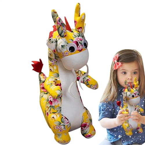 Chinesischer Drache Plüsch, ausgestopfter Drache,Kuscheltier Plüschpuppe Drache Süßes Spielzeug - Exquisiter, weicher, anschmiegsamer Plüsch, Sammel-Plüschtiere, Drachen- für Familie, Kinder, Fre von Generisch