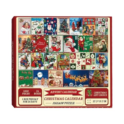 Christmas Puzzle Game, Kids Christmas Puzzle, Holiday Countdown Toys, Festive Puzzle Calendar, Children's Puzzle Game, Christmas Szene Puzzle, Holiday Puzzle Toy, Countdown Jigsaw Game von Generisch