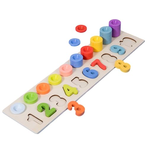 Color And Shape Board - Passende Einstiege aus Holz für Kinder | Matching Blöcke zum Spielen für Kinder, Lernblöcke aus Holz, magnetisches Angelspielzeug, Spiele von Generisch