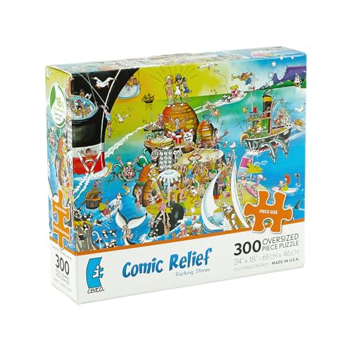 Comic Relief Rocking Stones Puzzle 300 Teile, Puzzlespaß für Kinder und Erwachsene, Gedächtnistraining, Geduldsspiel für Kinder ab 10 Jahren, tolle Geschenkidee, Lernpuzzle Comic Relief Rocking Stones Puzzle 300 Teile, Puzzlespaß für Kinder und Erwachsene, Gedächtnistraining, Geduldsspiel für Kinder ab 10 Jahren, tolle Geschenkidee, Lernpuzzle von Generisch
