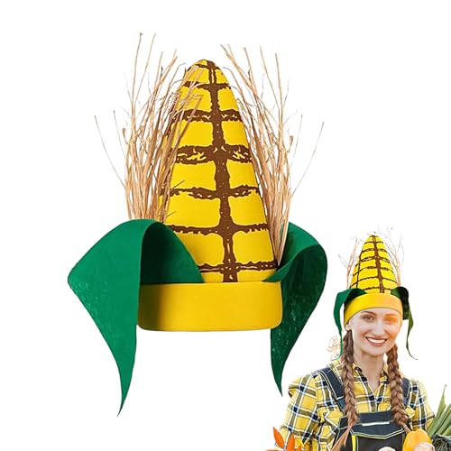 Cornhole Hut, grüne Blätter und braune Schalen, Maiskolben, 27,9 cm, lustige Lebensmittelbekleidung, Cosplay-Zubehör, Festival, Verkäufer, Neuheit, lustiger Essenshut für Erwachsene Cornhole Hut, grüne Blätter und braune Schalen, Maiskolben, 27,9 cm, lustige Lebensmittelbekleidung, Cosplay-Zubehör, Festival, Verkäufer, Neuheit, lustiger Essenshut für Erwachsene von Generisch