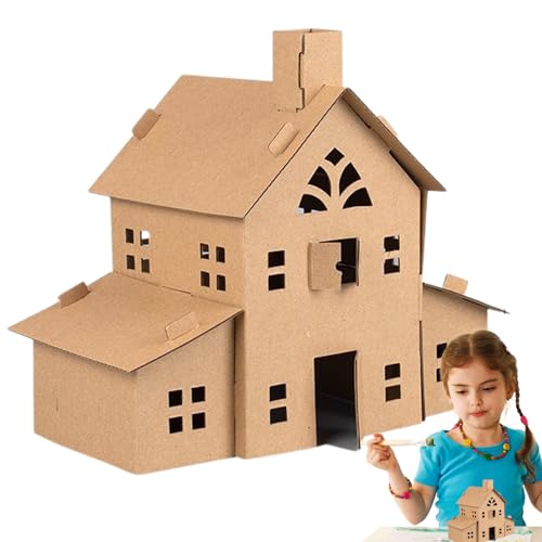 Cottage Model Kit - -Holzhausgebäudehaus | Leere Bastel Cottagē Castles | Handgefertigtes Kindergartengeschenk | Weihnachtskekse -Hausdekoration | Leuchtendes Kindermaterialpaket Cottage Model Kit - -Holzhausgebäudehaus | Leere Bastel Cottagē Castles | Handgefertigtes Kindergartengeschenk | Weihnachtskekse -Hausdekoration | Leuchtendes Kindermaterialpaket von Generisch