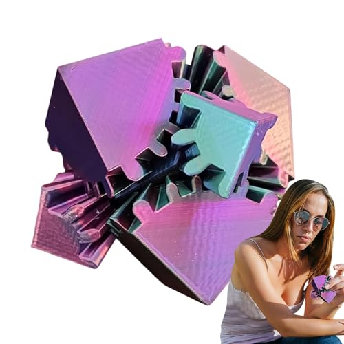 Cube Spinner Fidget Gear Toy, Handfinger-Spinner zum Stressabbau, cooles Mini-Gadget zum Stressabbau, Spielzeug zum Stress- und Angstabbau für den Schreibtisch von Erwachsenen von Generisch