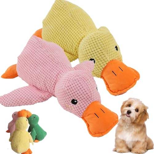 Cuddleduck - Die Kuschelente Gegen Stress, Anti Stress Ente Hund, Anti Stress Ente Beruhigende Quietschente (2PCS-A) von Generisch