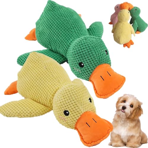 Cuddleduck - Die Kuschelente Gegen Stress, Anti Stress Ente Hund, Anti Stress Ente Beruhigende Quietschente (2PCS-B) von Generisch