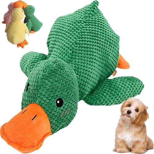 Cuddleduck - Die Kuschelente Gegen Stress, Anti Stress Ente Hund, Anti Stress Ente Beruhigende Quietschente (Grün) von Generisch